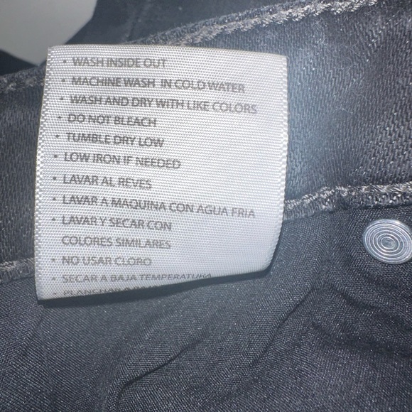 KanCan Jeans Womens Size 15 Skinny Ankle Distress Black Jeans Sz 31/27 High Rise - Picture 5 of 7